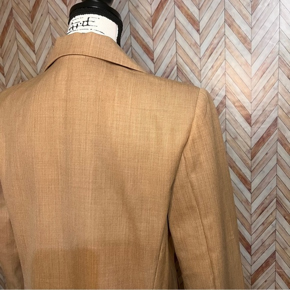 Pendleton 100% Wool Long Button Tan Suit Women Jacket Size 10 and Pants Size 12 - Picture 14 of 15